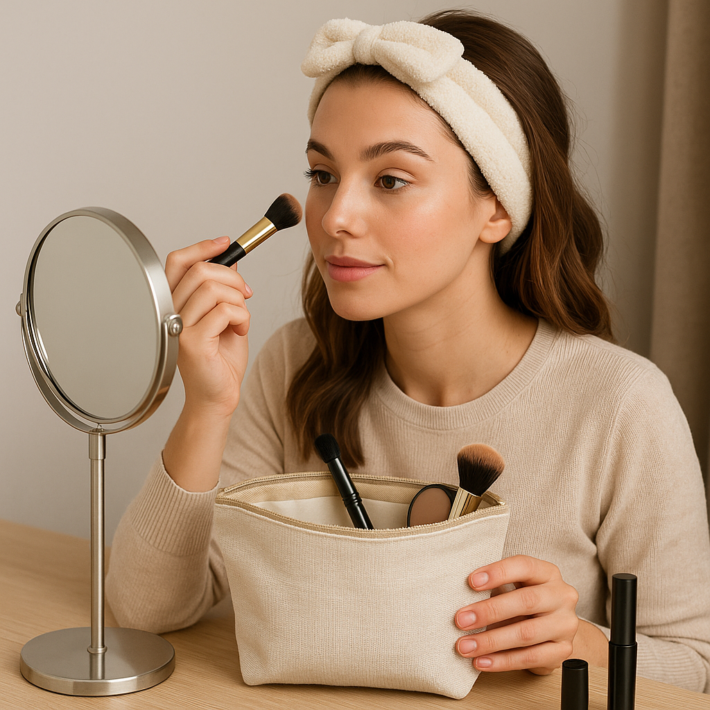 Plain Cotton Cosmetic Bag