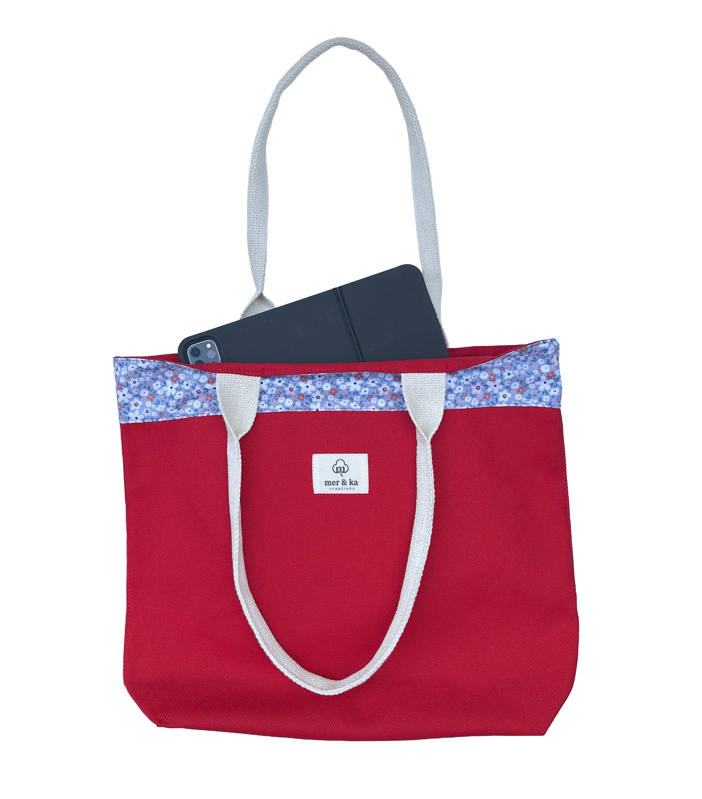 Carmen Red Cotton Tote Bag