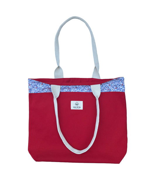 Carmen Red Cotton Tote Bag