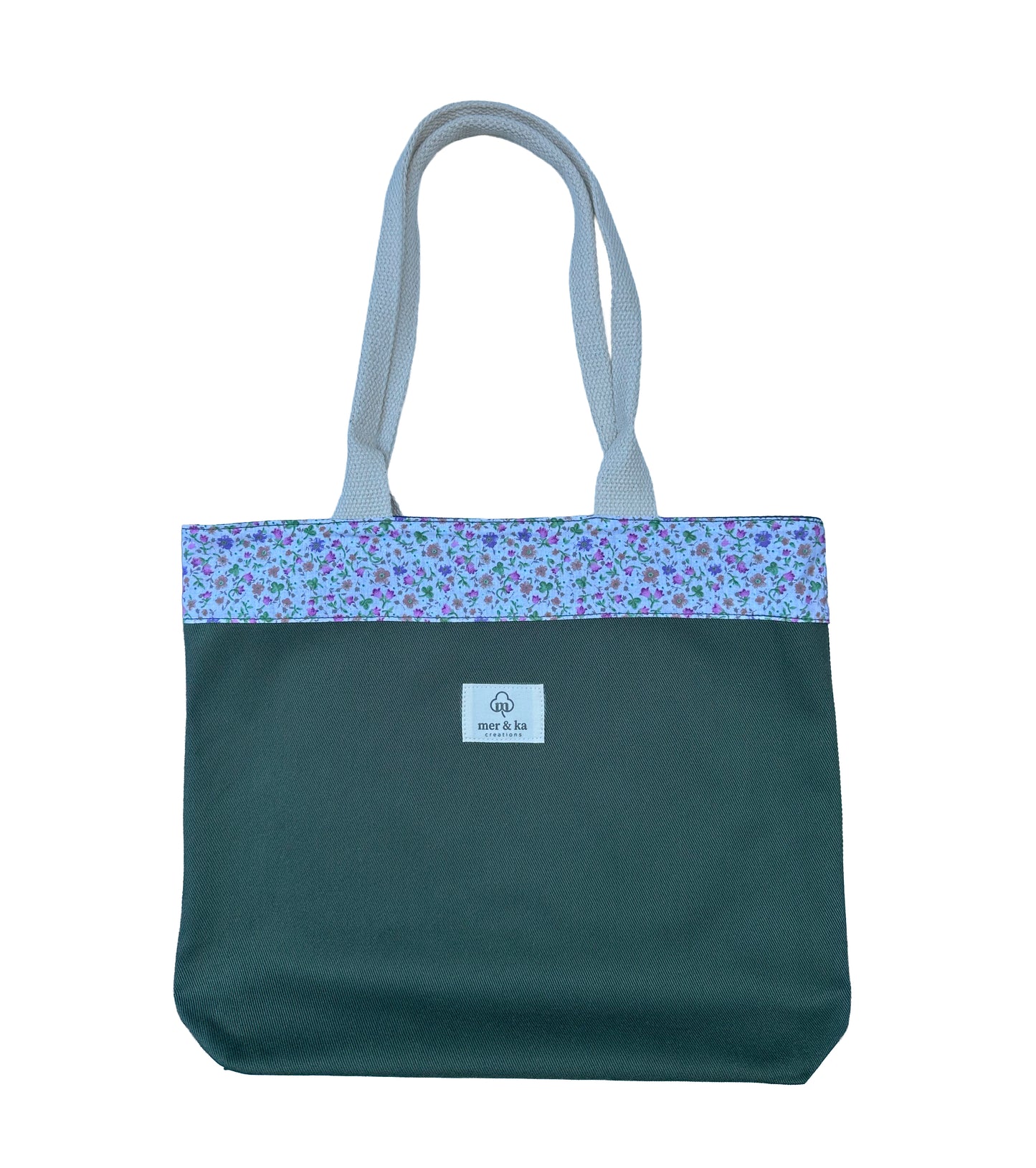 Leaf Green Cotton Tote Bag