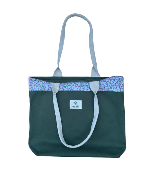 Leaf Green Cotton Tote Bag