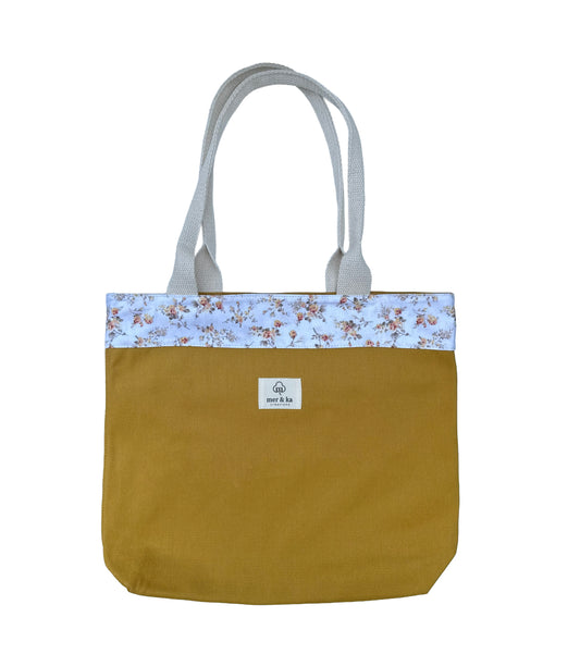 Ochre Cotton Tote Bag