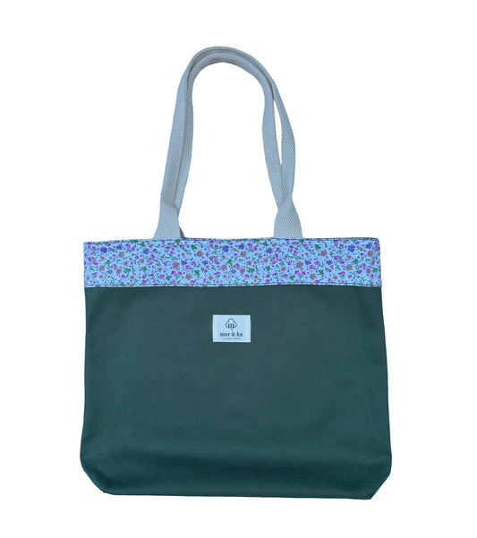 Leaf Green Cotton Tote Bag