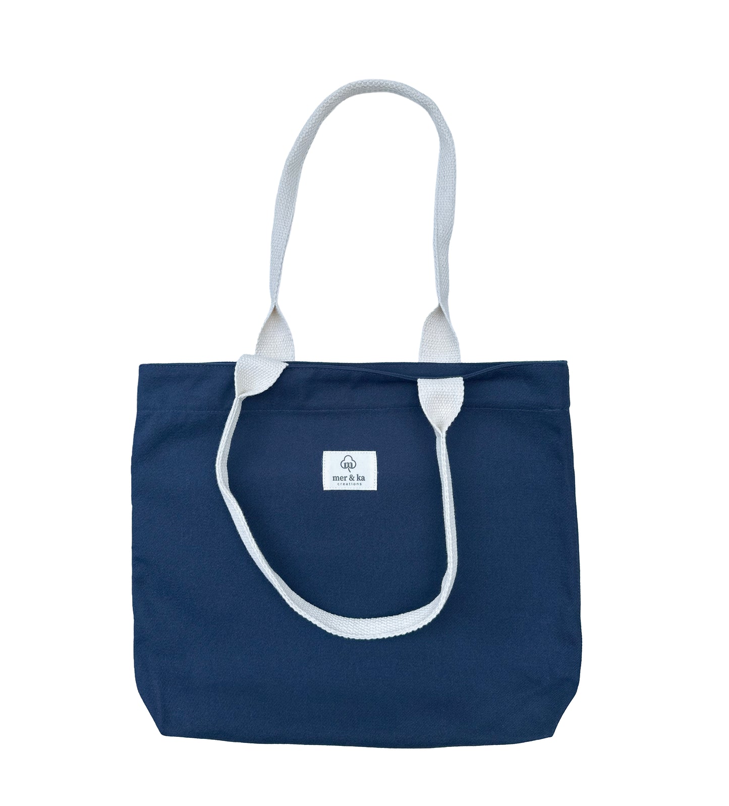 Navy Blue Plain Tote Bag
