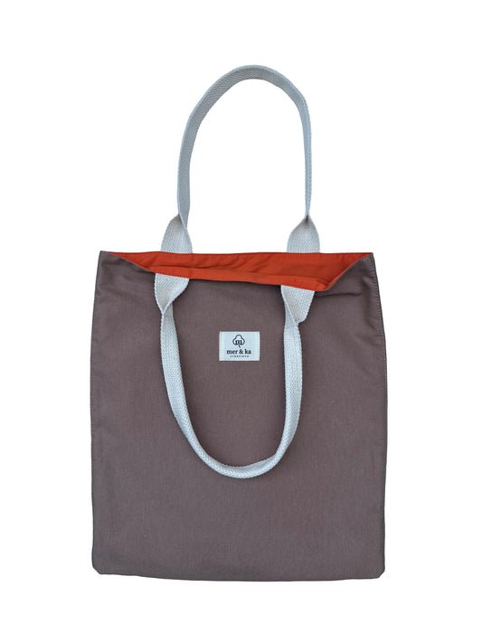 Beige Plain Tote Bag